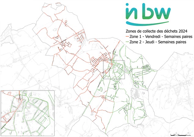 Carte in BW - Zones de collecte